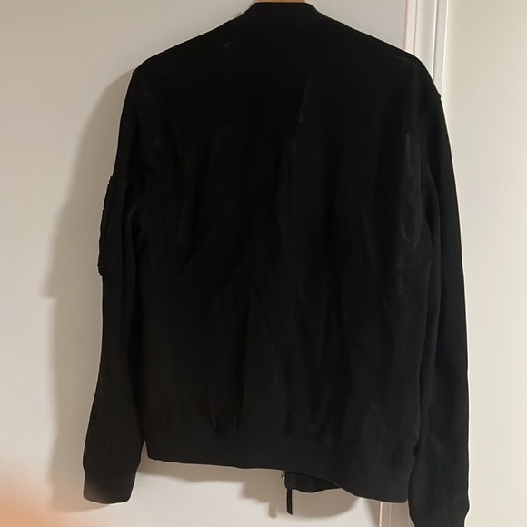 All Saints -Black Suede - Medium Bomber - Picture 5 of 5